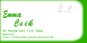 emma csik business card